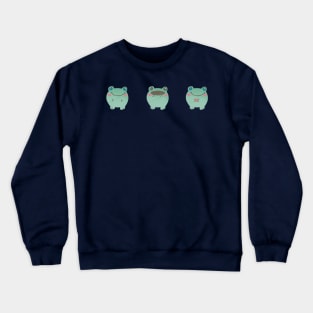 Three Cute Frogs Crewneck Sweatshirt